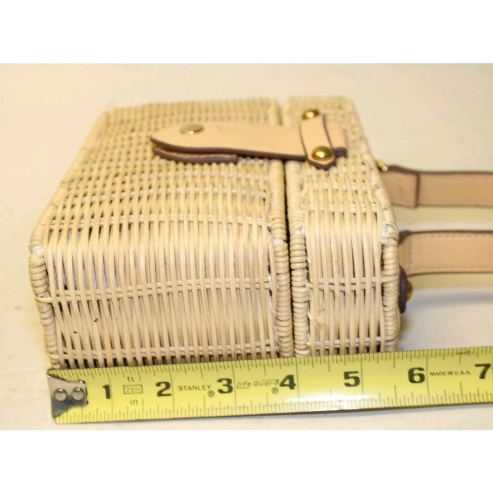 Banana Republic NEW Boxy Fisherman Rattan Womens Wicker Satchel Bag 480598 - Picture 13 of 16